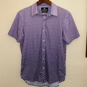 Men’s ButterCloth purple shirt sleeve casual shirt size medium regular fit.